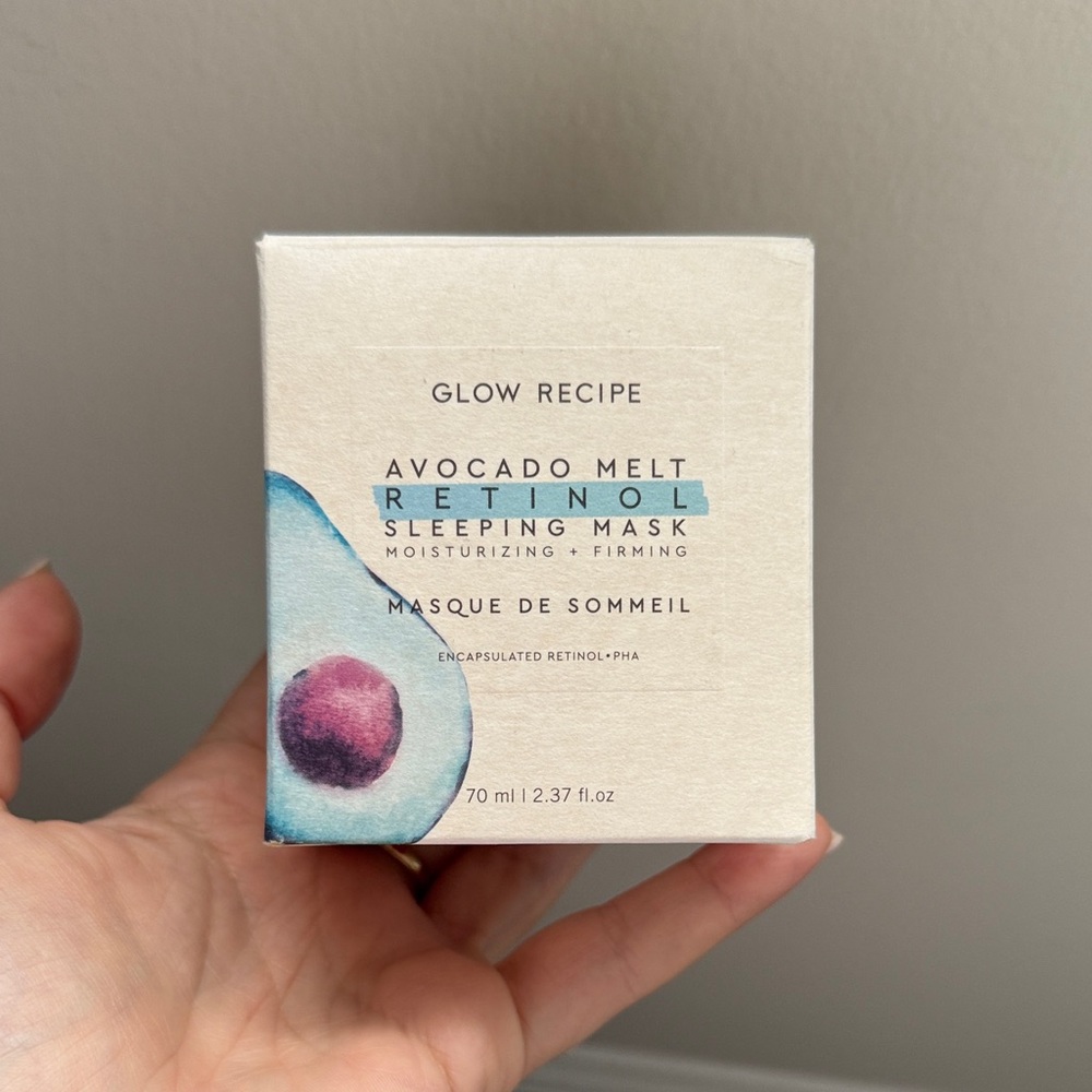Glow Recipe Avocado Melt Retinol Mask with Cream and Blue